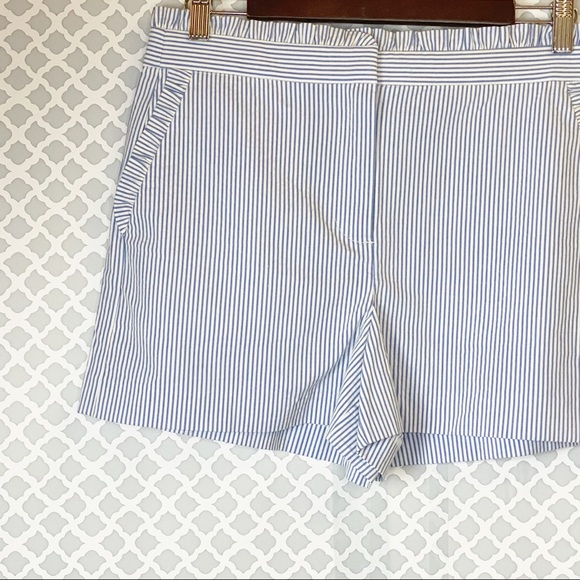 NWOT J. Crew Factory Seersucker Ruffle Shorts - Picture 3 of 11